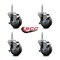 Service Caster 35 Inch Thermoplastic  Rubber Wheel Swivel 34 Inch Threaded Stem Caster Set with Brake SCC SCC-TS20S3514-TPRB-TLB-34212-4 - alternate 4